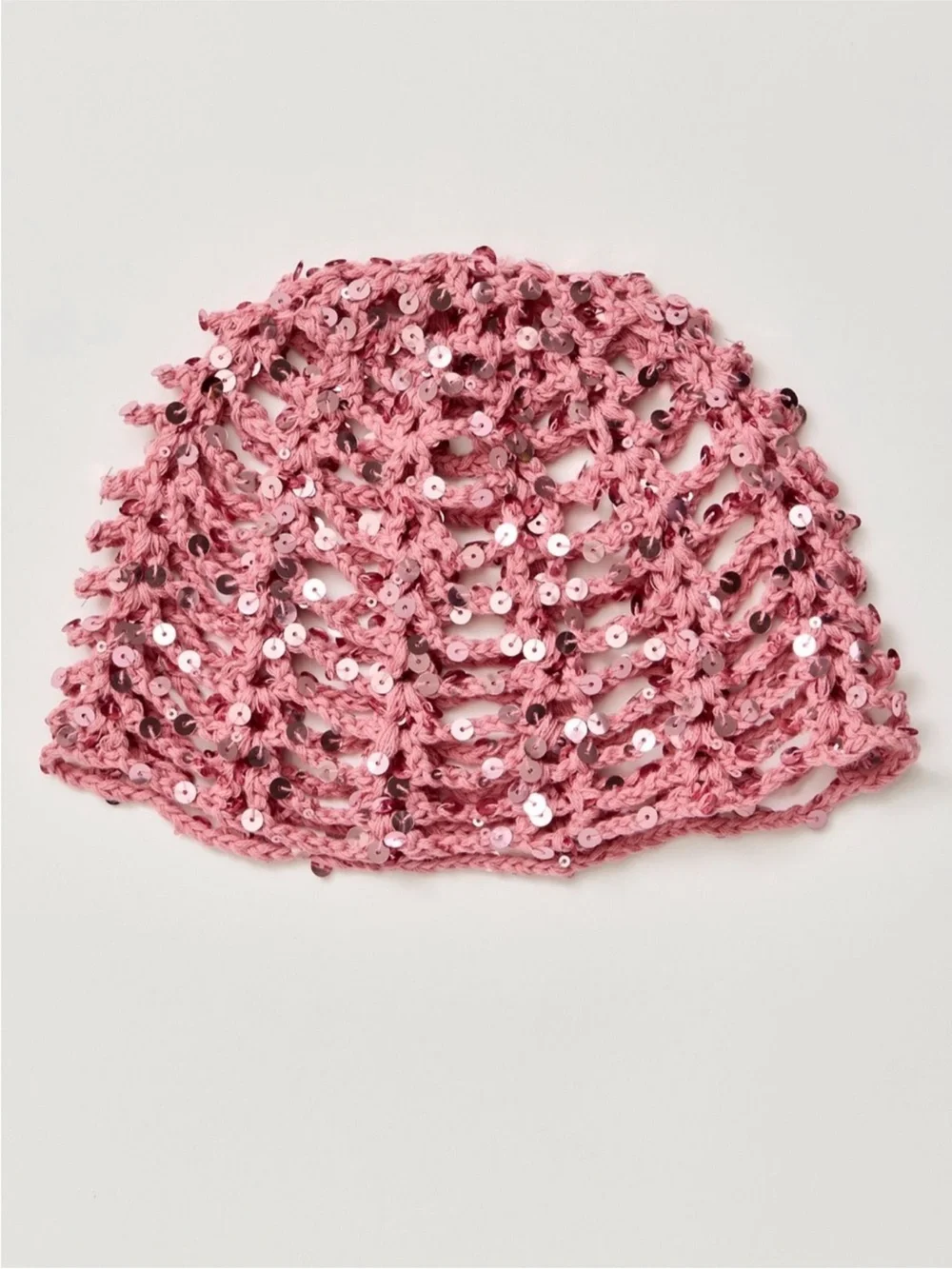 Free People Mila Sequin disco Crochet skull cap